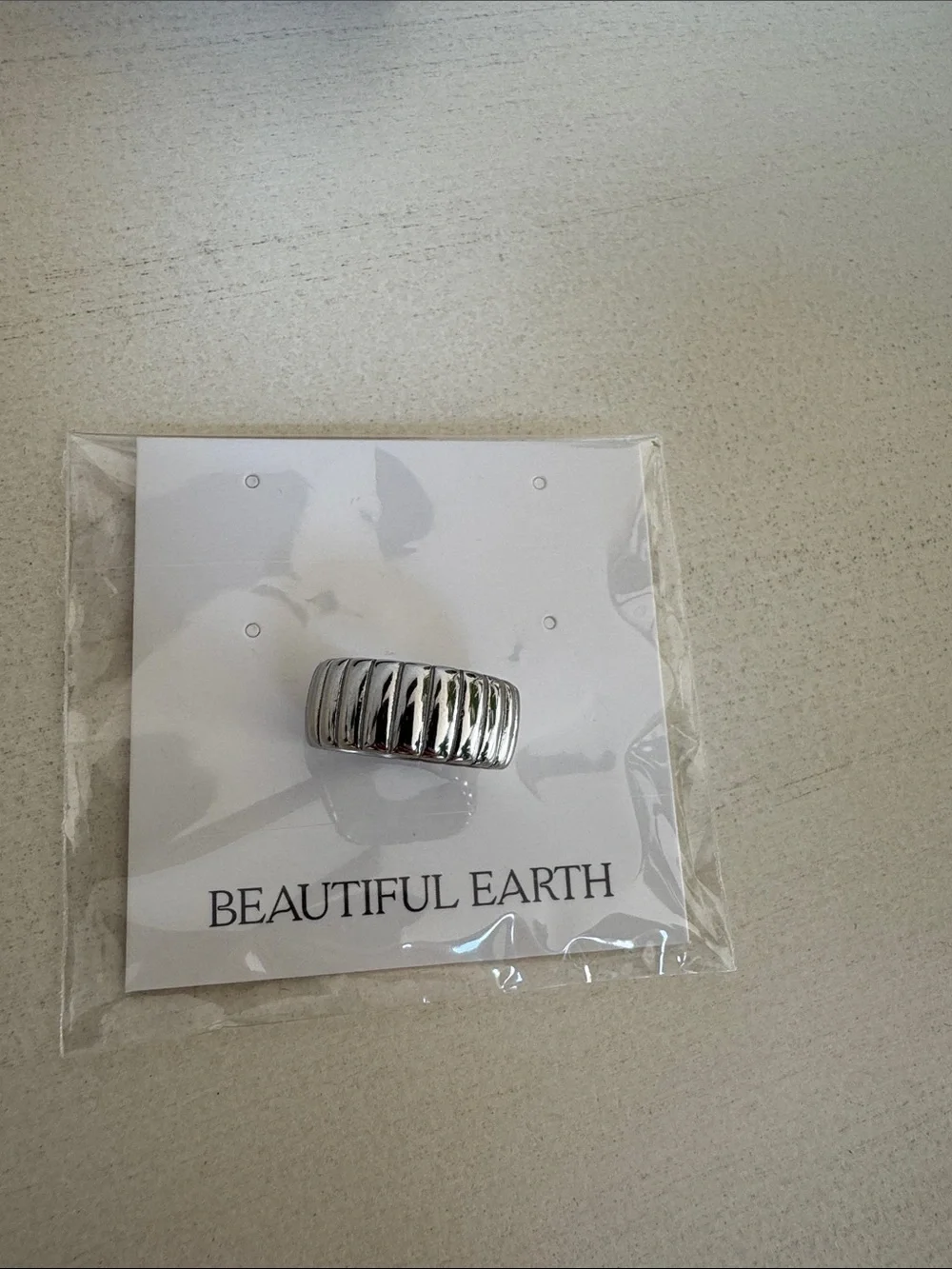 Beautiful Earth / Chunky Calira Silver Ring